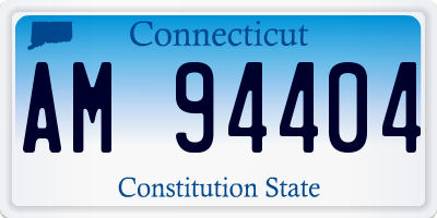CT license plate AM94404