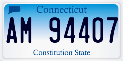 CT license plate AM94407