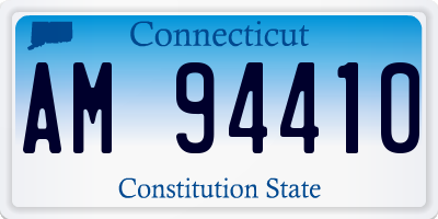 CT license plate AM94410