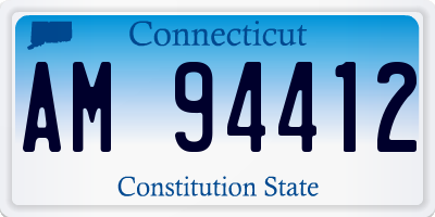CT license plate AM94412