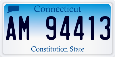 CT license plate AM94413