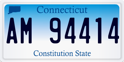 CT license plate AM94414