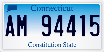 CT license plate AM94415
