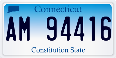 CT license plate AM94416