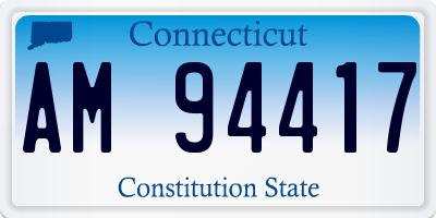 CT license plate AM94417