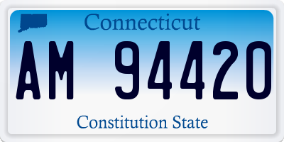CT license plate AM94420