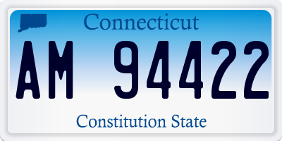 CT license plate AM94422