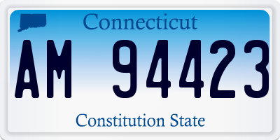 CT license plate AM94423