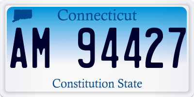 CT license plate AM94427