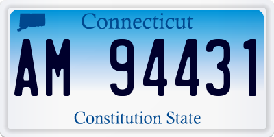 CT license plate AM94431