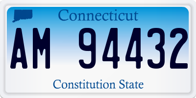 CT license plate AM94432
