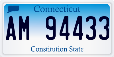 CT license plate AM94433