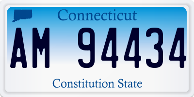 CT license plate AM94434