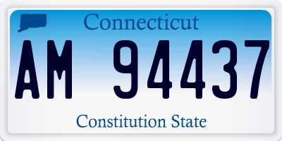 CT license plate AM94437