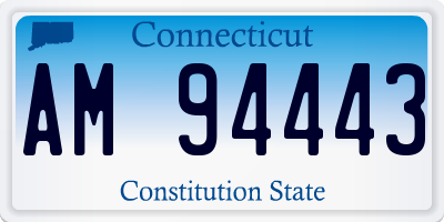 CT license plate AM94443
