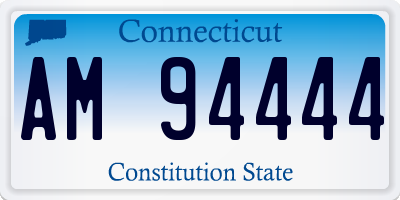 CT license plate AM94444