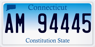 CT license plate AM94445