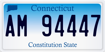 CT license plate AM94447