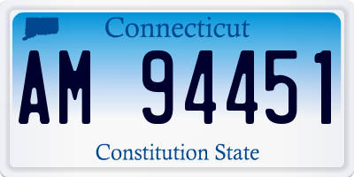 CT license plate AM94451