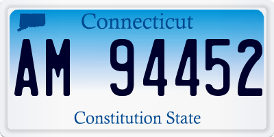 CT license plate AM94452