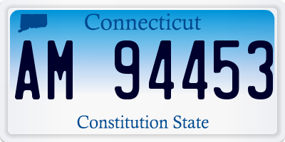 CT license plate AM94453