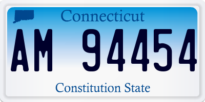 CT license plate AM94454