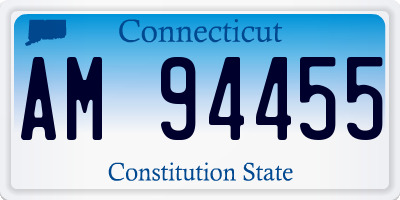 CT license plate AM94455
