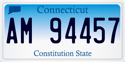 CT license plate AM94457