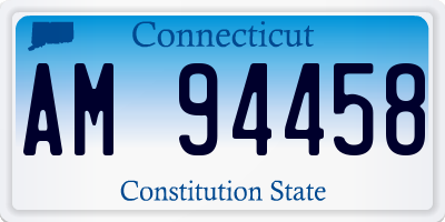 CT license plate AM94458