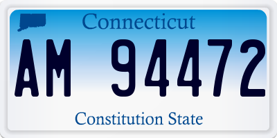 CT license plate AM94472