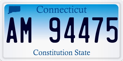 CT license plate AM94475