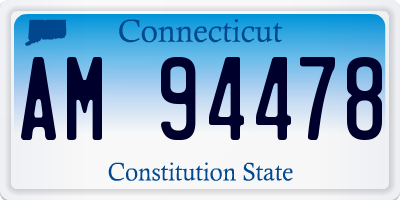 CT license plate AM94478