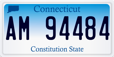 CT license plate AM94484