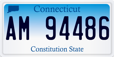 CT license plate AM94486
