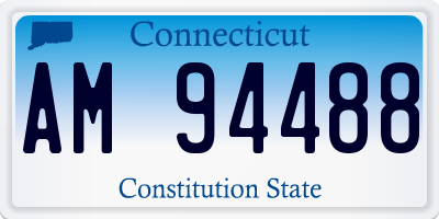 CT license plate AM94488