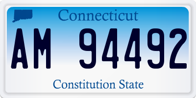 CT license plate AM94492