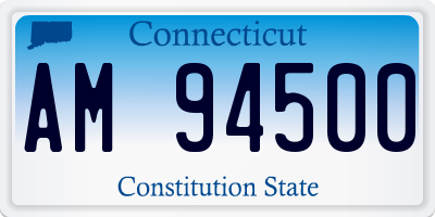 CT license plate AM94500