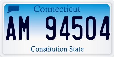 CT license plate AM94504