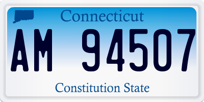 CT license plate AM94507