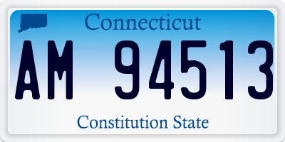 CT license plate AM94513