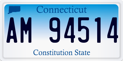 CT license plate AM94514