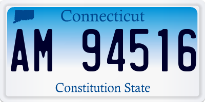 CT license plate AM94516