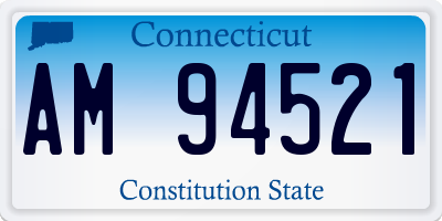 CT license plate AM94521