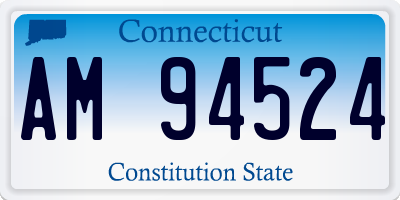 CT license plate AM94524