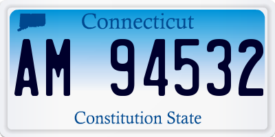 CT license plate AM94532