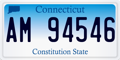 CT license plate AM94546