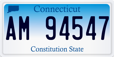 CT license plate AM94547
