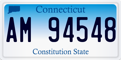 CT license plate AM94548