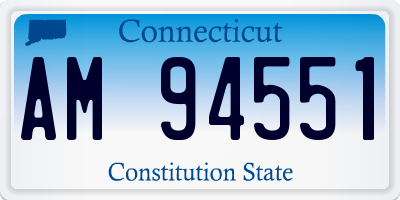 CT license plate AM94551