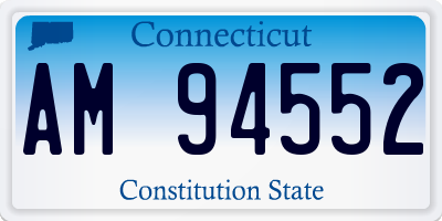 CT license plate AM94552